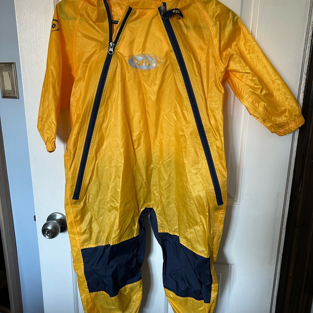 Yellow and Black Rain Suit